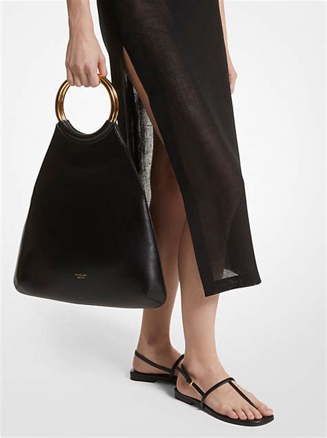 michael kors gurt|Ursula Large Leather Ring Tote Bag .